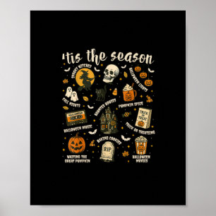 Poster É Temporada Chapéu do Papai Noel Retrô Vintage