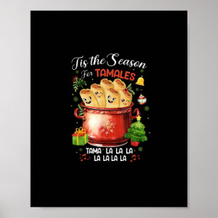 Poster É Temporada de Tamales Natal Comida Mexicana