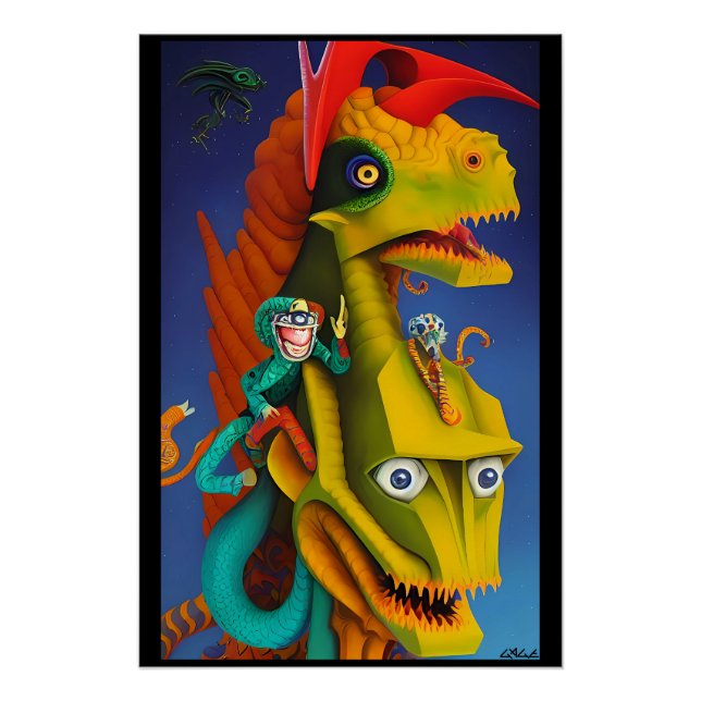 Póster É tudo Lizard-Speak (Frente)