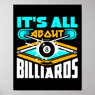 Poster É tudo sobre Billiard Piscina Billiard Player Dive