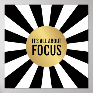 Poster É tudo sobre Focar palavras motivacionais