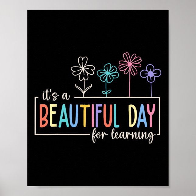 Poster É Um Belo Dia Para Aprender Professor Alunos (Frente)