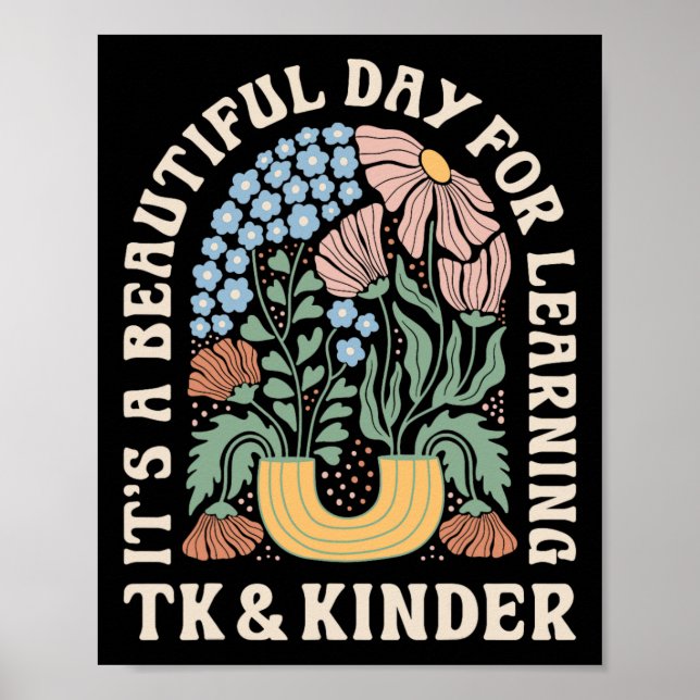 Poster É Um Belo Dia Para O Professor De Kinder Aprender  (Frente)