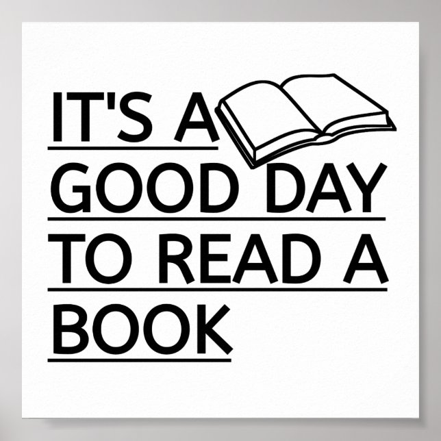 Poster É Um Bom Dia Ler Um Livro (Frente)