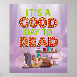 Poster É um bom dia para ler jovens modernos