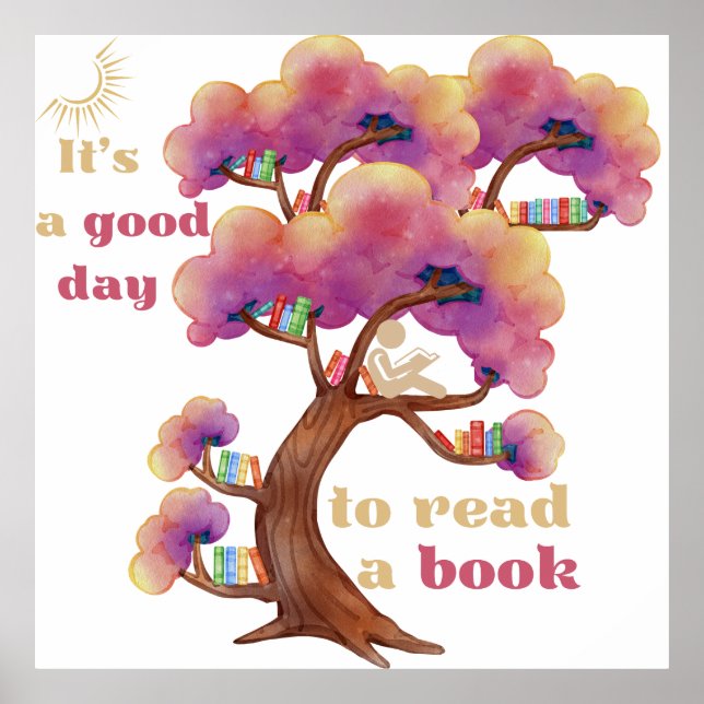 Poster É um bom dia para ler um livro (Frente)