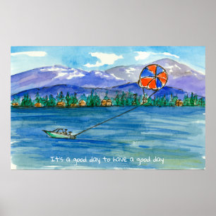Poster É um bom dia para ter um Parasailing do bom dia