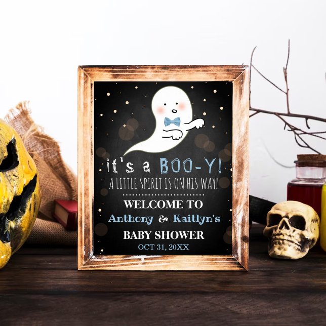 Poster É um Boo-y! Pequeno Chá de fraldas de Halloween (Criador carregado)