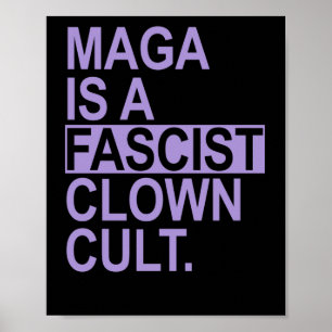 Poster É Um Culto De Palhaço Fascista - Lavanda