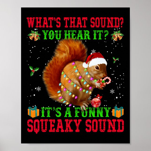 Poster É um divertido esquilo de Natal com som de guincho (Frente)