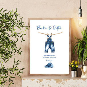 Poster É um garoto jeans azuis chá de fraldas dote mesa s