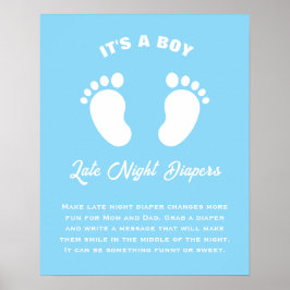 Poster É Um Legal Chá de fraldas De Diversão Tarde Fralda