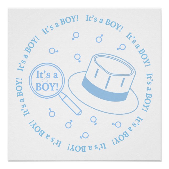 Póster É um menino! anúncio (Frente)