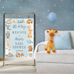 Poster É um menino Wooden | Chá de fraldas de brinquedos<br><div class="desc">Apresentando um design Chá de fraldas encantador e encantador, perfeito para celebrar a chegada de um menino. Esta design mostra um arranjo caprichoso de vários blocos de madeira, adoráveis brinquedos de transporte, e fofinhos empalhados animais, criando uma cena encantadora que vai cativar o coração de todos. A peça central deste...</div>