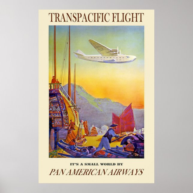 Póster É Um Mundo Pequeno Pela Pan American Airways (Frente)