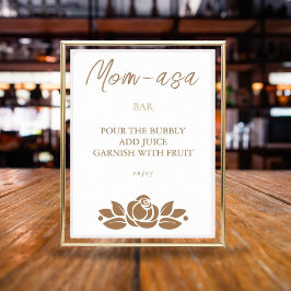 Poster É Um Sinal De Bar Branco Dourado