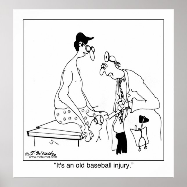 Póster É um velho ferimento com beisebol (Frente)