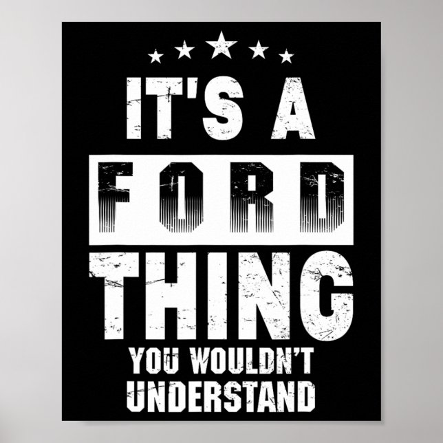 Poster É Uma Coisa Da Ford Que Você Não Iria Entender Pia (Frente)