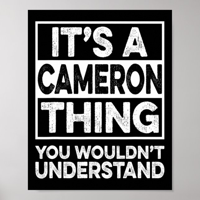 Poster É uma coisa de Cameron que você não entenderia Chr (Frente)