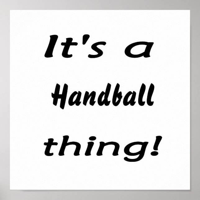 Poster É uma coisa de handebol! (Frente)