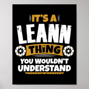 Poster É uma Coisa de Leann, Você Não Entenderia Leann