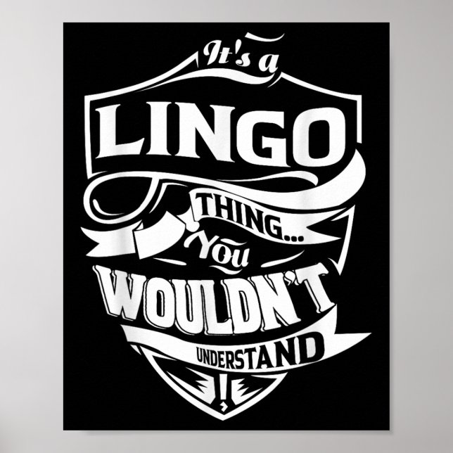 Poster É Uma Coisa De Lingo. (Frente)