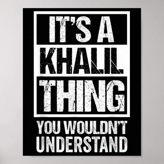 Poster É Uma Coisa Khalil Que Você Não Entenderia Sobreno (Frente)