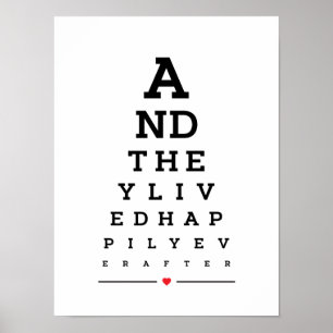 Póster E viveram feliz carta de olho do everafter