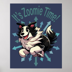 Poster É Zoomie Time Border Collie