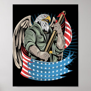 Poster Eagle america americana soldado trabalho de arte p