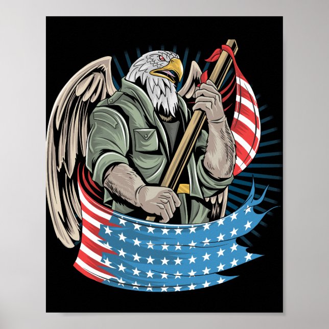 Poster Eagle america americana soldado trabalho de arte p (Frente)