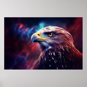 Poster Eagle Animal Bird, Majestosa Selvagem Surrealista