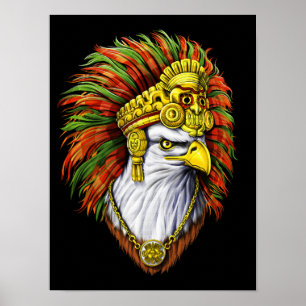 Poster Eagle Aztec Warrior