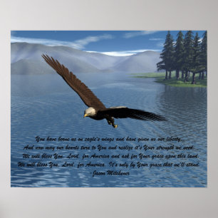 Poster Eagle com poema