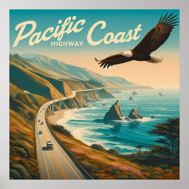 Poster Eagle da Pacific Coast Highway (Frente)