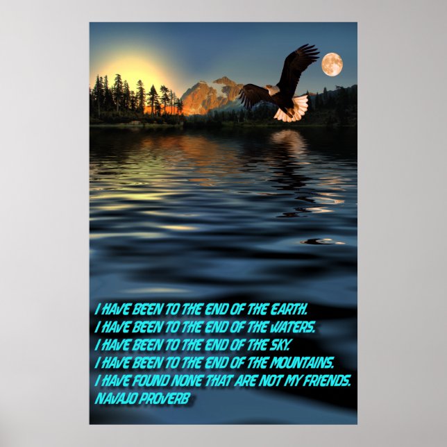 Póster Eagle-Flight-29-Navajo-Proverb (Frente)