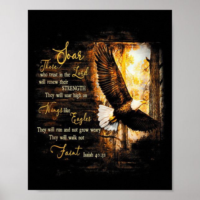 Poster Eagle Forest They Will Soar High On Wings Jesus Is (Frente)