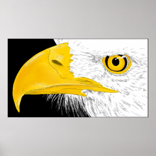 Poster Eagle Line Art