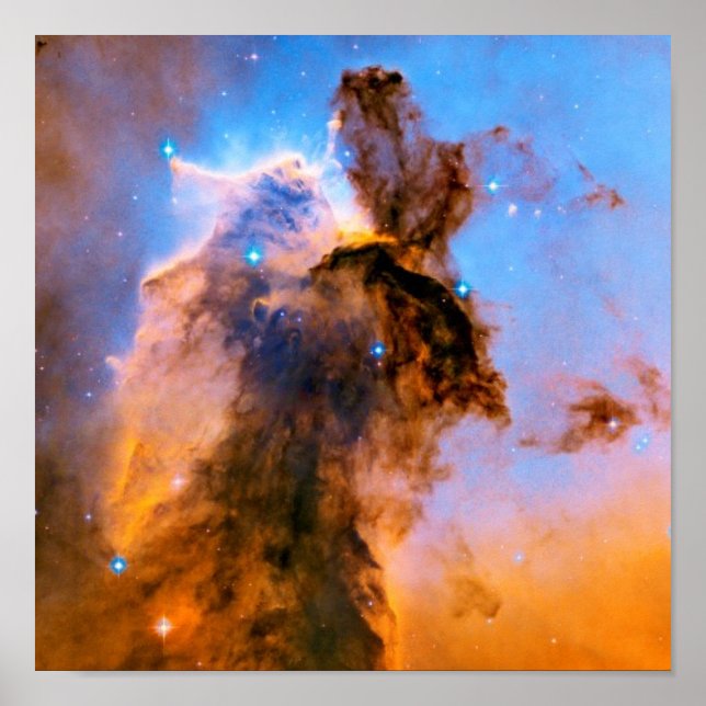 Poster Eagle Nebula Stellar Spire Foto do Espaço do Hubbl (Frente)