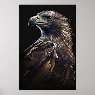 Poster Eagle Retrait Animal Nature Willife Pintura