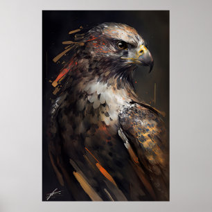 Poster Eagle Retrait Animal Nature Willife Pintura