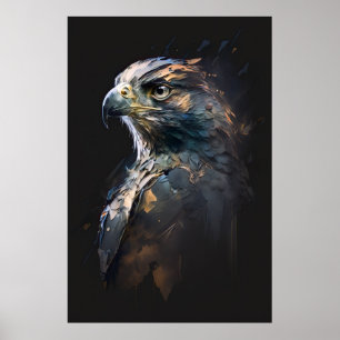 Poster Eagle Retrait Animal Nature Willife Pintura