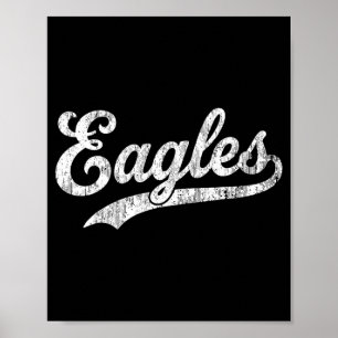Poster Eagles Design Vintage Homens Mulheres Crianças
