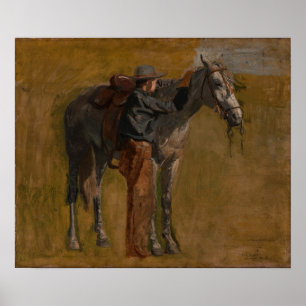 Poster Eakins - Cowboy Nas Badlands