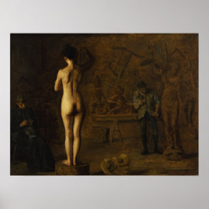 Poster Eakins - William Rush, Esculpindo a Figura Alegór