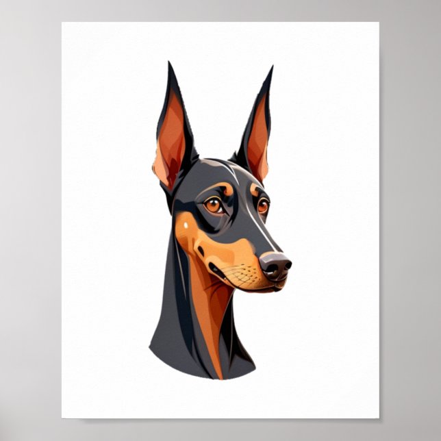 Poster Ear Doberman Natural (Frente)