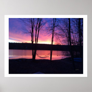 Poster Early Morning sunrise at the Lake