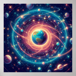 Poster Earth and the Vibes of the Law of Attraction Wall