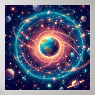 Poster Earth and the Vibes of the Law of Attraction Wall