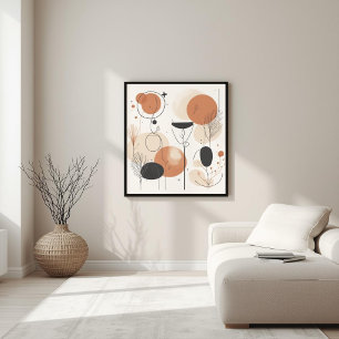 Poster Earth Balance – Geometria Botânica Feminina III
